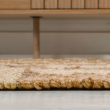 Theo Modern Farmhouse Woven Jute Checkerboard Area Rug