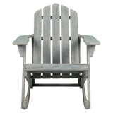 Kiawah Outdoor Patio Classic Acacia Wood Adirondack Rocking Chair - JONATHAN Y
