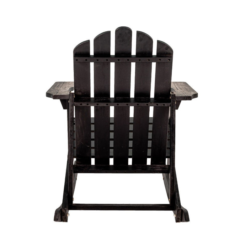 Kiawah Outdoor Patio Classic Acacia Wood Adirondack Rocking Chair
