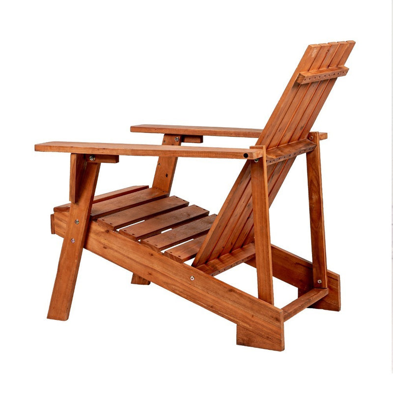 Irving Outdoor Patio Modern Acacia Wood Adirondack Chair - JONATHAN Y