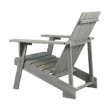 Irving Outdoor Patio Modern Acacia Wood Adirondack Chair - JONATHAN Y