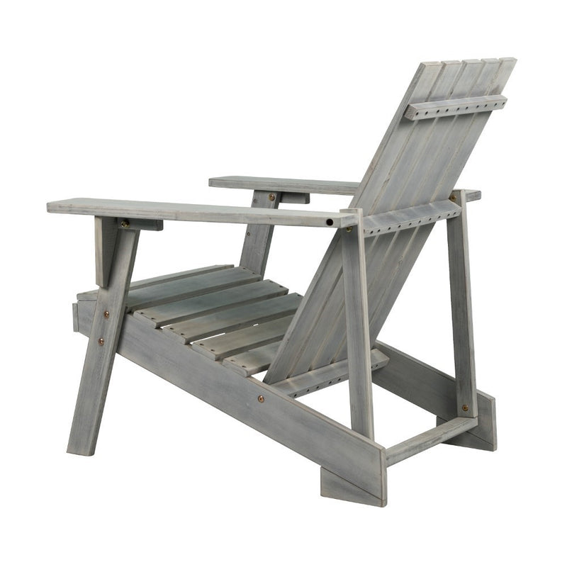 Irving Outdoor Patio Modern Acacia Wood Adirondack Chair - JONATHAN Y