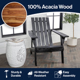 Irving Outdoor Patio Modern Acacia Wood Adirondack Chair