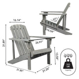 Westport Outdoor Patio Traditional Acacia Wood Adirondack Chair - JONATHAN Y