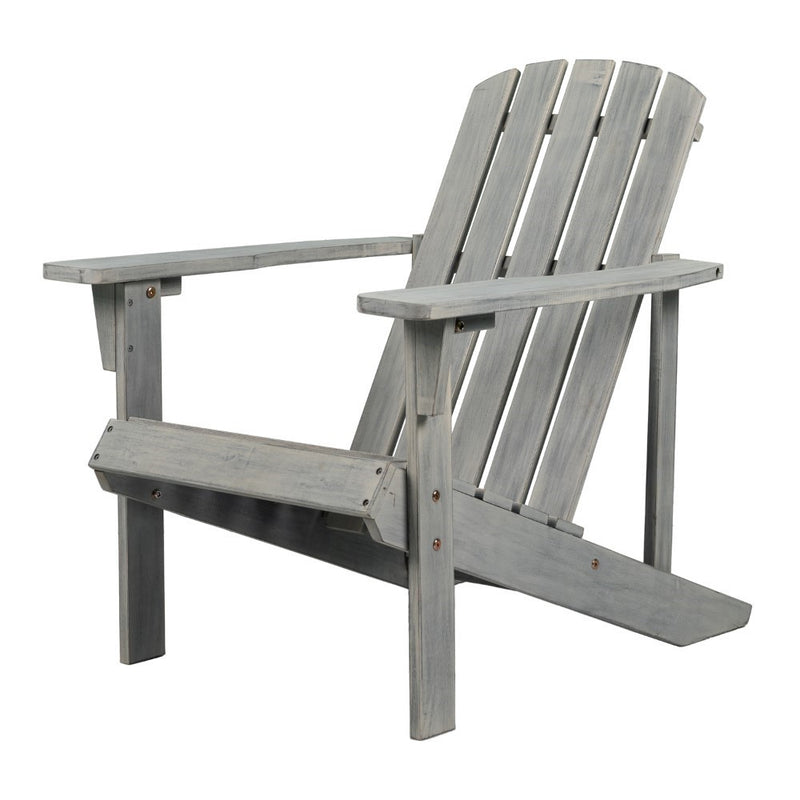 Westport Outdoor Patio Traditional Acacia Wood Adirondack Chair - JONATHAN Y