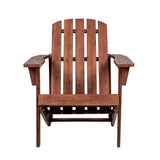 Westport Outdoor Patio Traditional Acacia Wood Adirondack Chair - JONATHAN Y