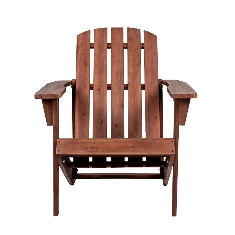 Westport Outdoor Patio Traditional Acacia Wood Adirondack Chair - JONATHAN Y