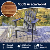Westport Outdoor Patio Traditional Acacia Wood Adirondack Chair