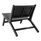 Leo Mid-Century Modern Wood Armless Outdoor Patio Chair