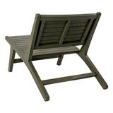 Leo Mid-Century Modern Wood Armless Outdoor Patio Chair