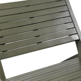 Leo Mid-Century Modern Wood Armless Outdoor Patio Chair
