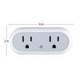 Smart Dual Plug - WiFi Remote App Control for Lights & Appliances; Compatible with Alexa and Google Home Assistant - JONATHAN Y