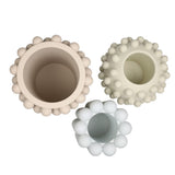Maren Modern Minimalist Handmade Concrete Bubble Cylinder and Round Planter Set