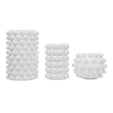 Maren Modern Minimalist Handmade Concrete Bubble Cylinder and Round Planter Set
