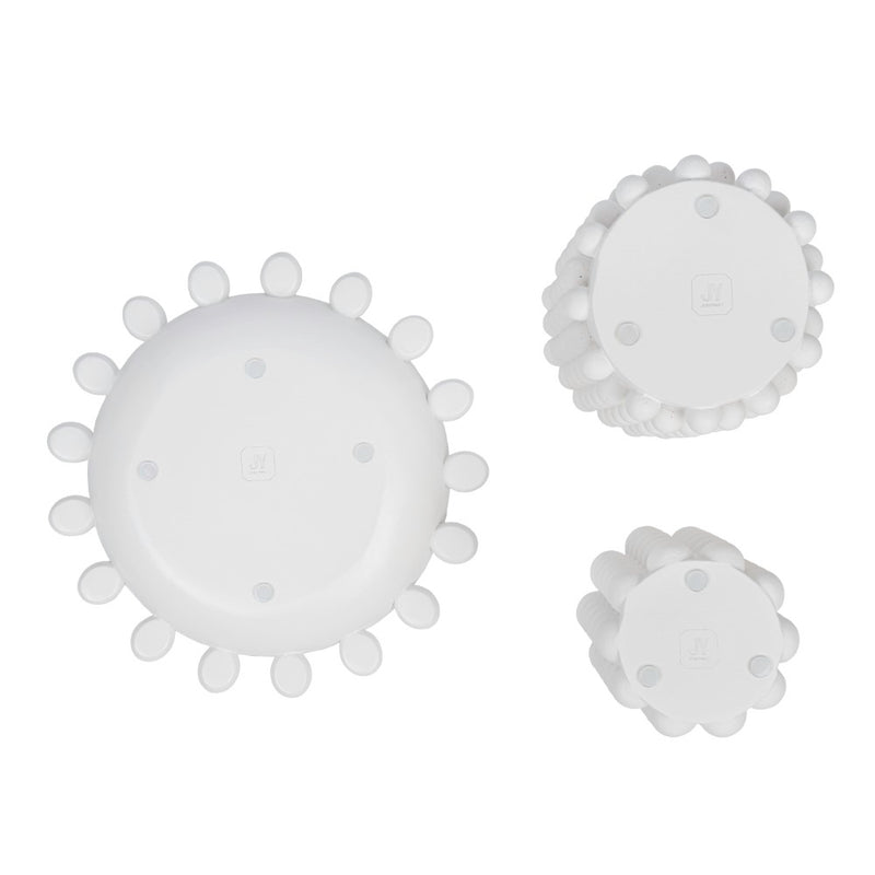 Petra Modern Minimalist Handmade Concrete Bubble Cylinder Vase Set with Decorative Tray