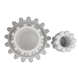 Petra Modern Minimalist Handmade Concrete Bubble Cylinder Vase Set with Decorative Tray