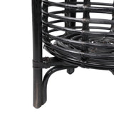 Zachariah 33.5" Bohemian Minimalist Handmade 2-Tier Rattan Indoor Planter Stand