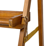 Joy 26.5"W x 22"D x 36"H 3-Tier Acacia Wood Indoor/Outdoor Foldable Compact Freestanding Ladder Plant Stand Display Rack Shelf