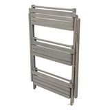 Joy 26.5"W x 22"D x 36"H 3-Tier Acacia Wood Indoor/Outdoor Foldable Compact Freestanding Ladder Plant Stand Display Rack Shelf