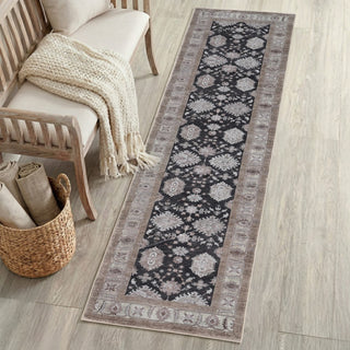 Kisara Oushak Style Distressed Border Non-slip Machine-washable Area Rug