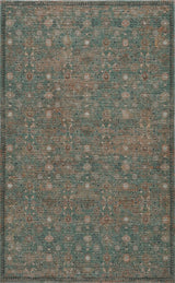 Petunia Distressed All-over Floral Border Non-slip Machine-washable Area Rug