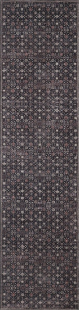 Petunia Distressed All-over Floral Border Non-slip Machine-washable Area Rug