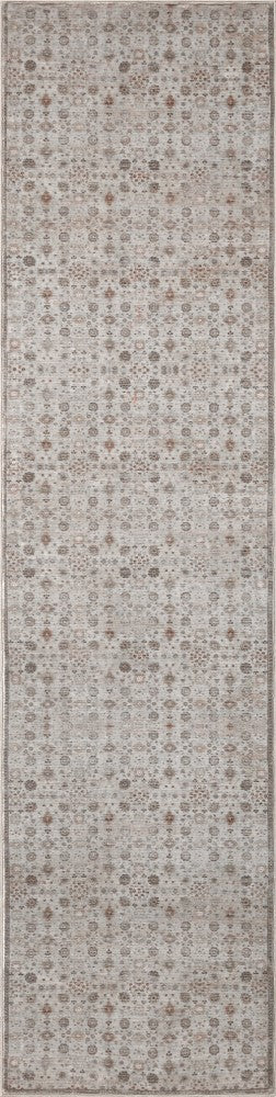Petunia Distressed All-over Floral Border Non-slip Machine-washable Area Rug