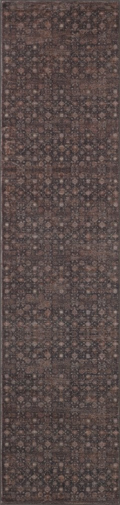 Petunia Distressed All-over Floral Border Non-slip Machine-washable Area Rug