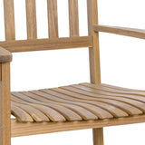 Seagrove Farmhouse Classic Slat-Back 350-LBS Support Acacia Wood Outdoor Rocking Chair - JONATHAN Y