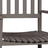 Seagrove Farmhouse Classic Slat-Back 350-LBS Support Acacia Wood Outdoor Rocking Chair - JONATHAN Y