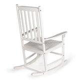 Seagrove Farmhouse Classic Slat-Back 350-LBS Support Acacia Wood Outdoor Rocking Chair - JONATHAN Y