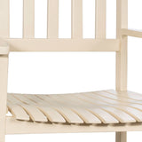 Seagrove Farmhouse Classic Slat-Back 350-LBS Support Acacia Wood Outdoor Rocking Chair - JONATHAN Y