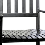 Seagrove Farmhouse Classic Slat-Back 350-LBS Support Acacia Wood Outdoor Rocking Chair - JONATHAN Y