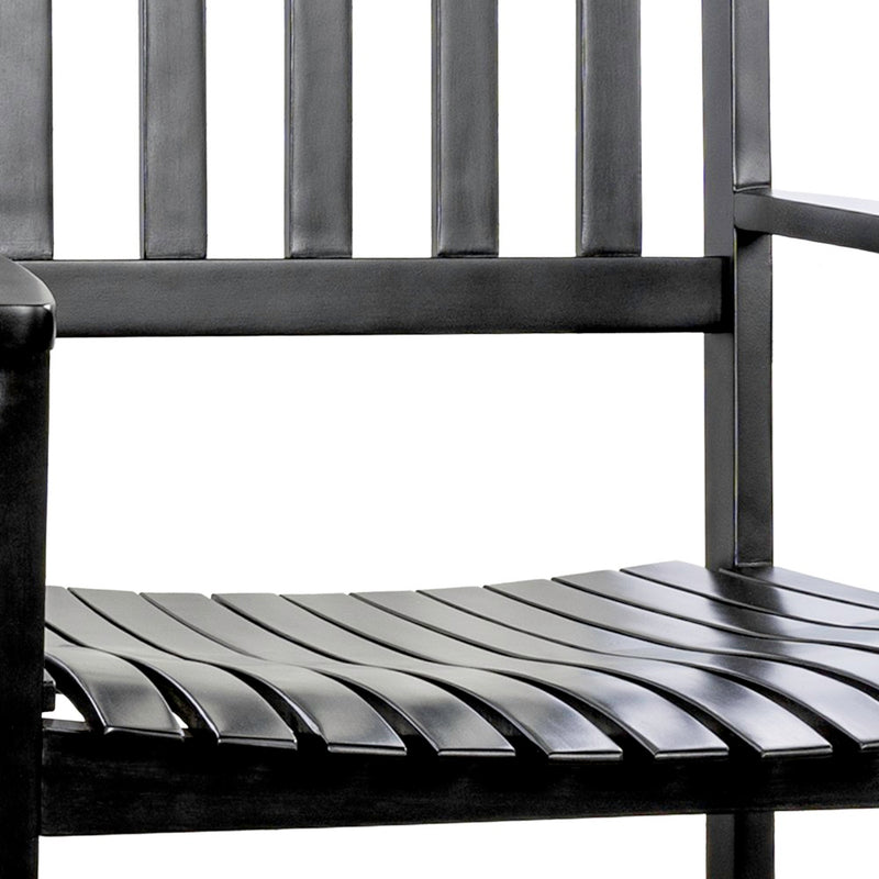 Seagrove Farmhouse Classic Slat-Back 350-LBS Support Acacia Wood Outdoor Rocking Chair - JONATHAN Y