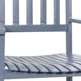 Seagrove Farmhouse Classic Slat-Back 350-LBS Support Acacia Wood Outdoor Rocking Chair - JONATHAN Y