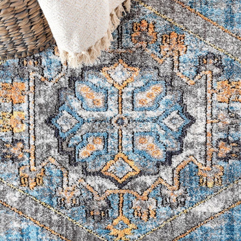 Izmit Geometric Vintage Medallion Area Rug