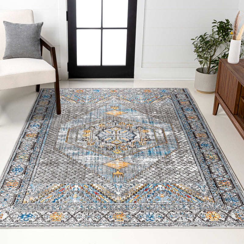 Izmit Geometric Vintage Medallion Area Rug