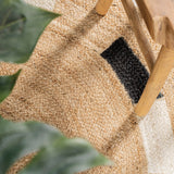 Porto Geometric Jute Circle Area Rug