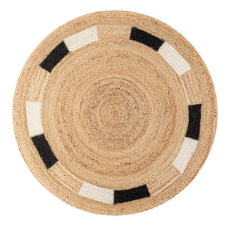 Porto Geometric Jute Circle Area Rug
