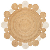Ayana Two-tone Jute Hippy Circle Area Rug
