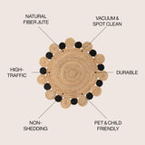 Ayana Two-tone Jute Hippy Circle Area Rug