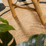 Aurora Two-tone Jute Hippy Circle Medallion Area Rug