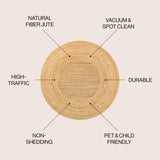 Harmony Boho Jute Circle Area Rug