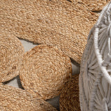 Daisy Hippy Jute Medallion Circle Area Rug