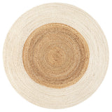 Oceana Two-tone Boho Jute Circle Area Rug