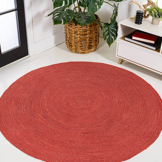 Zara Braided Coastal Cottage Round Jute Round Rug