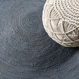 Zara Braided Coastal Cottage Round Jute Round Rug