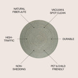 Zara Braided Coastal Cottage Round Jute Round Rug