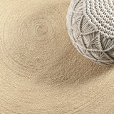 Zara Braided Coastal Cottage Round Jute Round Rug