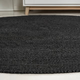 Zara Braided Coastal Cottage Round Jute Round Rug